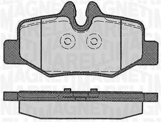 MAGNETI MARELLI stabdžių trinkelių rinkinys, diskinis stabdys 363916060330